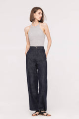 Adjustable Waistband Barrel Jeans