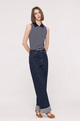 Rolled-up Straight Jeans