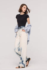 Double-Waist Wide Leg Jeans