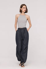 Adjustable Waistband Sporty Jeans