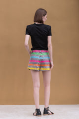 Embroidery Slim Short T-Shirts