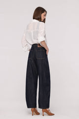 Raw Blue Barrel Jeans