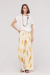 High-Waist Printed Wide Leg Jeans